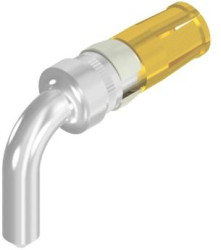 Receptacle, solder connection, gold-plated, 132C13019X