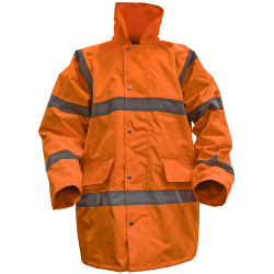 Worksafe 806LO Hi-Vis Orange Motorway Jacket with Quilted Lining - Large