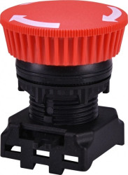Napęd z guzikiem grzybkowym, 40 mm, odryglowanie przez obrót w prawo, Czerwony EGM-T-R 004771290
