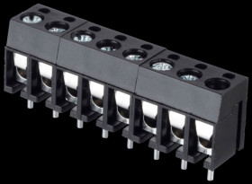 CTB1202/8BK Solderable screw terminal - 8 pins, 5 mm spacing, 90°