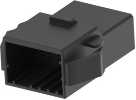 Plug housing, 12 pole, pitch 2.5 mm, straight, black, 1-1318114-6