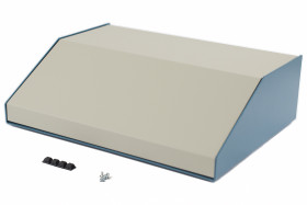 Obudowa aluminiowa Aluminium szerokość zew. 356 mm długość zew. 259 mm wys. zew. 102 mm Hammond IP31 Niebieski