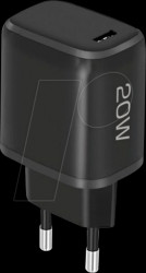 256974 USB (PD) charger, 5 - 12 V, 3 A, USB-C, 20 W, black
