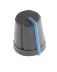 Pokrętło potencjometru oś: 6mm średnica: 13mm Kształt D Plastik Szary RS PRO