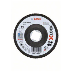Bosch 2608619199 X-LOCK Flap Disc 115mm 22.23mm Bore Metal Grinding