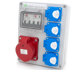 Rozdzielnica budowlana Mikołajki 32/5 + 4*GS + zabezpieczenia, obudowa naścienna, 4NO41C011C