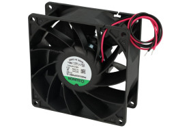 Wentylator; PMD2409PMB1-A(2).GN; 92x92x38mm; kulkowe; 24V; DC; 12,2W; 207m3/h; 57,6dB; 510mA; 4900RPM; 2 przewody; Sunon; RoHS;