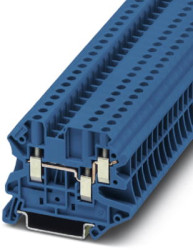 Through terminal block, screw connection, 0.14-6.0 mm², 3 pole, 32 A, 6 kV, blue, 3044500