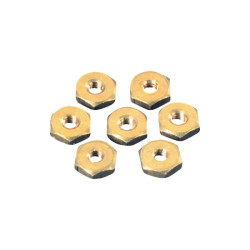 Toolcraft Brass Hexagonal Nuts DIN 934 M6 Pack Of 100