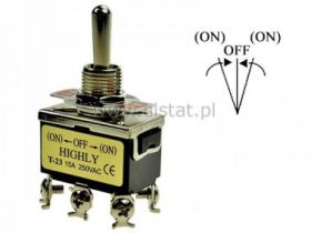 Przeł. hebel. KN3B-203 chwilowy (ON)-OFF-(ON) 15A