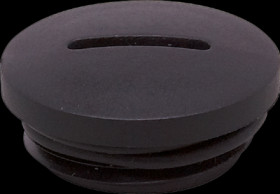 Lock cap, M20, Ø 24 mm, (L) 10 mm, black, E12209