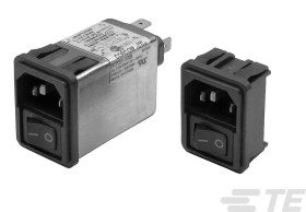 Filtr wejściowy złącza IEC 10A TE Connectivity Zatrzask