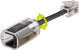 Złącze do słuchawki telefonicznej obrotowe RJ10 58856