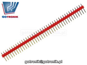 Listwa kołkowa 1x40pin raster 2,54mm czerwona