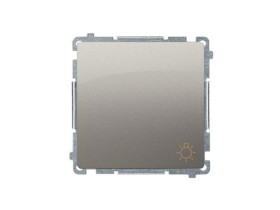 SIMON BASIC Wyłącznik zwierny przycisk "światło" (moduł) zaciski śrubowe satynowy BMS1A.01/29 KONTAKT SIMON