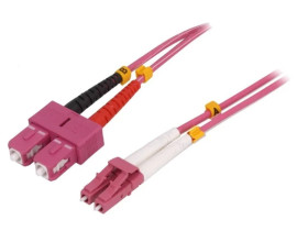 Patch cord światłowodowy o długości 10m, OM4, LC/UPC, SC/UPC, 50/125µm FP4LS10