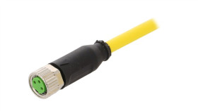 Złącze Okrągłe M8 Żeńskie Proste Z Wolnym Końcem Przewodów 3Pin...