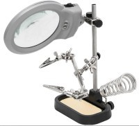 UM265.11 Uchwyt do płytek - tzw. trzecia ręka z lupa: lupa, uchwyty, podstawka pod lutownicę