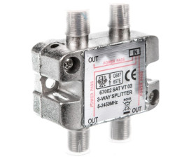Rozdzielacz sygnału SAT splitter 1x F / 3x F 5-2400MHz 67002