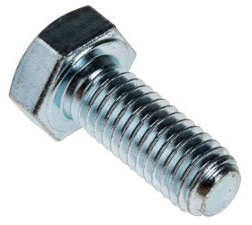 Śruba z łbem sześciokątnym gwint M8 20mm skok 1.25mm Stalowe Sześciokątny Powlekane jasnym cynkiem RS PRO