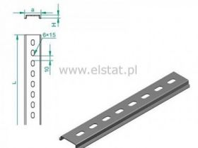 Szyna montażowa TS35 perforowana 20cm ocynk