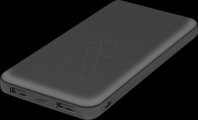 262425 Powerbank, Li-Po, 10,000 mAh, USB/USB-C, black