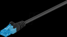 55407 Cat.6a U/UTP patch cable, CU, black, 1,5 m