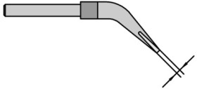 Soldering tip, chisel shaped, (T x L x W) 0.5 x 18.5 x 1 mm, WTA 1