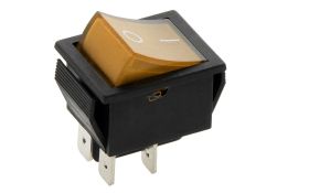 PRZEŁĄCZNIK KOŁYSKOWY 2-POZYCJE 4-PINY 12V/15A ŻÓŁTY MK621