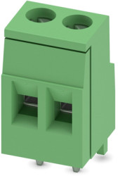 PCB terminal, 2 pole, pitch 5.08 mm, AWG 26-14, 24 A, screw connection, green, 1730395