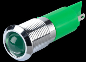 Q14P1CXXG12E Indicator LED, 12 V DC, 14 mm, FASTON, green/BrC