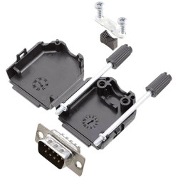 Encitech 6355-0001-01 D-Sub Pin Strip Set 9 Pins Solder Bucket