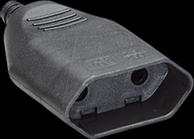 900.012 Coupling type C - CEE 7/16, black, 3 pieces