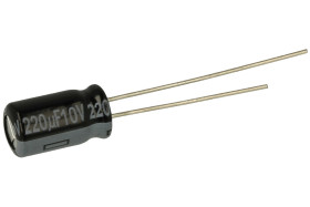 Kondensator; niskoimpedancyjny; elektrolityczny; EEUFR1A221; 220uF; 10V; FR-A; fi 6,3x11mm; 2,5mm; przewlekany (THT); luzem; Pan