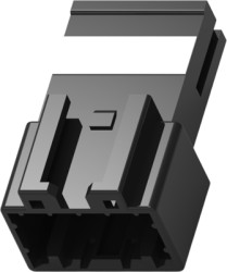 Plug, unequipped, 4 pole, straight, 1 row, black, 936238-2