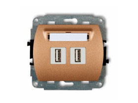 TREND Gniazdo USBx2 podwójne-AA 3.0 złoty 6GUSB-6 KARLIK