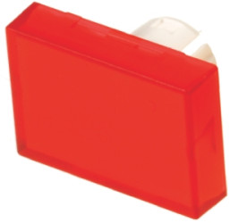 Klosze lampek do przełączników modułowych Czerwona soczewka prostokątna EAO