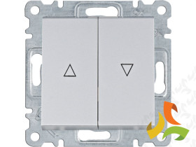 LUMINA Wyłącznik żaluzjowy bistabilny srebrny WL0312 HAGER