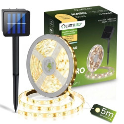 Taśma LED Solarna Pasek 150x LED AVERO 3000K Ciepła IP44 5m LUMILED