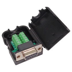 DB9 Gniazdo Przejście 9Pin DSUB8 Żeńskie Obudowa Z Szybkozłączem