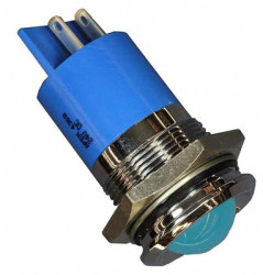 Signal light, 24 V (DC), blue, 120 mcd, Mounting Ø 22 mm, pitch 1.25 mm, LED number: 1, Q22P1CXXB24E