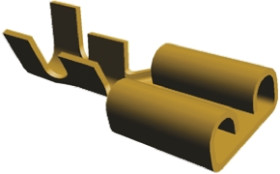 Konektor płaski Żeński 6.35 x 0.8mm długość 19.2mm Izolacja: Nieizolowane