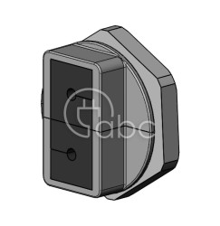 Dławnica kablowa dzielona QVT 40, na 2 moduły QT małe, szara, 45715