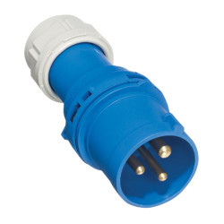 Europa IP323P 230V 2P&#x2B;E 32A Blue IP44 Plug 2.5 - 6mm Cross Section