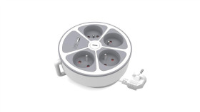 Przedłużacz Stały 4X Z Włącznikiem Oraz Gniazdami Usb A Usb C 2M...