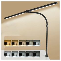 Lampa kreślarska LED czarna PRO biurkowa do blatu CRI 90