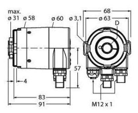 Enkoder obrotowy absolutny Turck 1544445