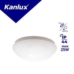 Plafoniera 1x25W E27 Ikl. 220-240V IP44 biała PIRES ECO DL-25O NS 19001