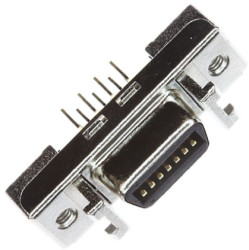 Złącze D-Sub 14-pinowe Żeński Proste Przewlekany raster 1.27mm Złoto na niklu