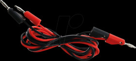 P 7045 Messleitung, 4 mm Bananenstecker, rot / schwarz